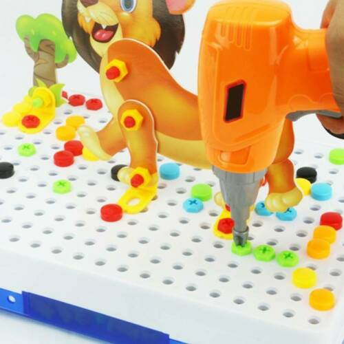 198 Pieces Creative Portable Box Animal Jigsaw Drill - Rivetrix